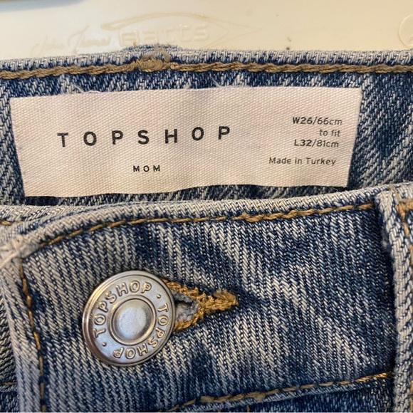 Top shop Mom Jeans Size 26 - Picture 2 of 5